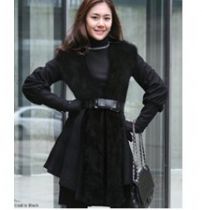 韩国SZ 2011冬季新款爆款高档狐狸毛裙式大衣