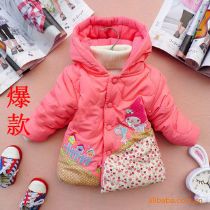 女童<em>棉袄</em>2011新款女大童<em>棉衣外套</em>厚1岁女<em>宝宝</em>