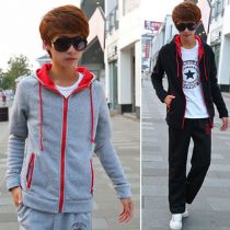 2013新款美邦<em>卫衣男开衫连帽</em>男<em>韩版</em>春秋装 潮