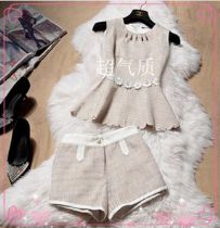 2014韩都衣舍韩版夏女装贴花<em>修身</em>小香风无袖