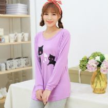 W5017#春秋季新款 莫代尔长袖女睡衣家居服女