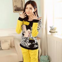 可爱米奇#青春时代少女睡衣纯棉长袖套装家居