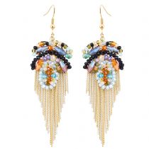 欧美大牌流行流苏耳饰 耳环长款 纯手工夸张水