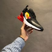 Nike Air 270 Flyknit 半掌气垫慢跑鞋黑红